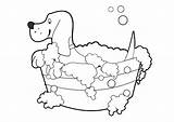 Wassen Hond Colorare Hund Waschen Lavado Lavaggio Disegno Ausmalbilder Herunterladen Abbildung sketch template