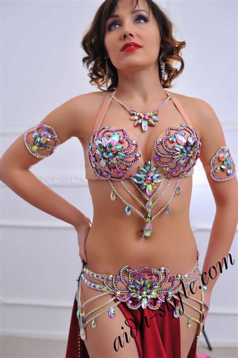 Bordeaux Sexy And Revealing Bellydance Costume 4 Aida Style