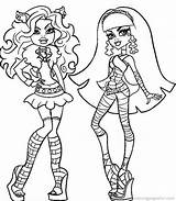 Coloring Pages Monster High Dolls Popular sketch template