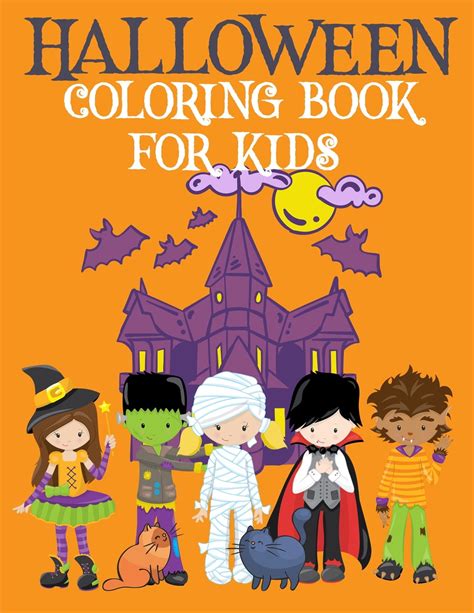 halloween coloring book  kids childrens halloween activity book