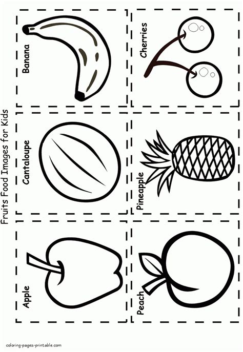 food coloring pages  preschoolers fruits coloring pages