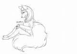 Wolf Lineart Female Anthro Use Drawing Deviantart Getdrawings Stats Downloads sketch template