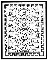 Navajo Rug Southwestern Pueblo Muster Piccola Dover Kokopelli Indianer Designlooter sketch template