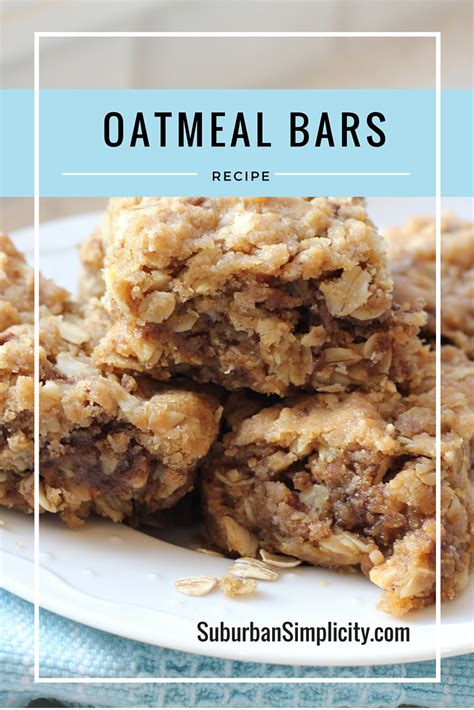 easy oatmeal bars recipe healthy baking idea