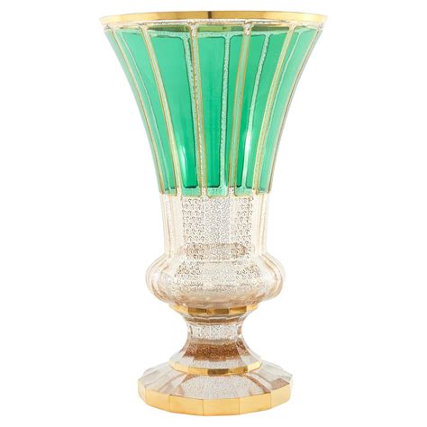 Very Large Moser Glass Decorative Vase Piece For Sale At 1stdibs