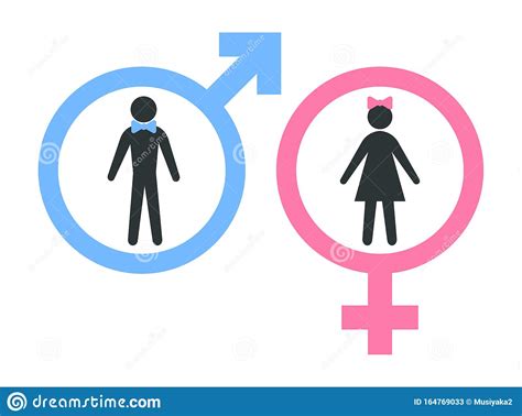 male and female icons man and woman toilet sign sex symbol stock