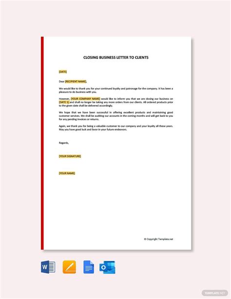 creative business closing letter  customers repli counts