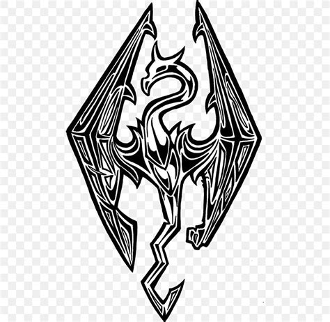 elder scrolls  skyrim logo video game dragon  shirt png
