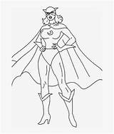 Superhero Female Coloring Pages Superheroes Drawing Template Outline Cape Kids Printable Super Girl Templates Girls Blank Colouring Hero Color Sheets sketch template
