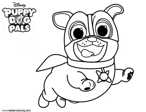 puppy dog bingo coloring pages super rolly  printable coloring pages