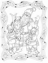 Vintage Coloring Christmas Pages Getcolorings Print sketch template