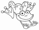 Frog Clipart Jumping Coloring Wikiclipart sketch template