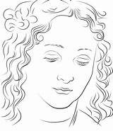 Da Leonardo Vinci Coloring Pages Head Woman Supercoloring Color Categories sketch template