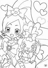Coloring Precure Heartcatch Cure Anime Blossom Pages Girls Scan Tsubomi Hanasaki Official Book Pretty Zerochan Visit sketch template