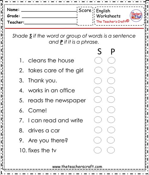 sentence phrase  teachers craft