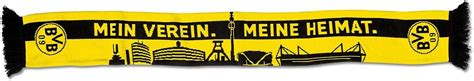 borussia dortmund bvb schal skyline amazonde bekleidung