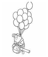 Russell Coloring Balloons Scared Goes Printable sketch template