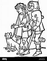 Middle Ages Poverty Woodcut Beggars Misery Alamy Two People sketch template