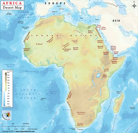 african deserts map showing area  location    major deserts