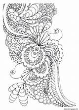 Coloring Pages Flower Adults Comments Zen Adult sketch template