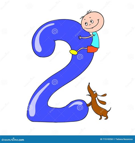 funny numbers  cartoon characters children  stock illustration illustration  font