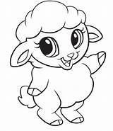 Lamb Baby Coloring Pages Printable Animals Kids A4 Categories sketch template