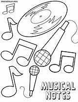 Coloring Notes Pages Musical Music Print Comments sketch template