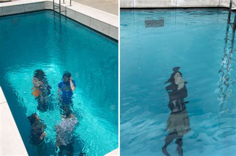 optical illusion swimming pool in japan makes people look