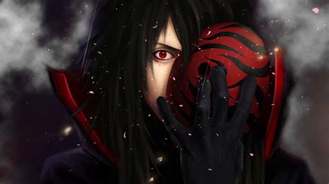 madara uchiha  red eyes  mask  wallpaper