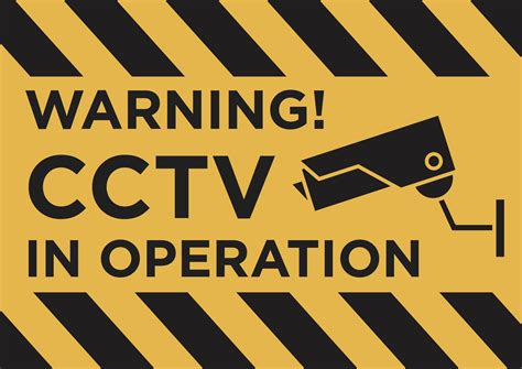 warning cctv  operation sign