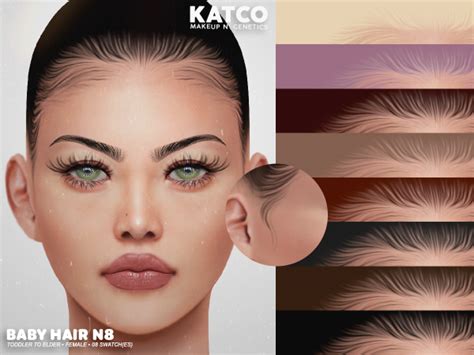 katco baby hair   sims   simsdomination makeup cc