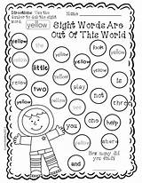 Bingo Dauber Pages Sight Word Coloring Kindergarten Printables Fun Worksheets Words Marker Activities Primer Dab Worksheet Printable Practice Pre Edition sketch template