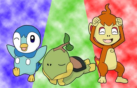 Piplup Chimchar And Turtwig By Bluesmudge On Deviantart