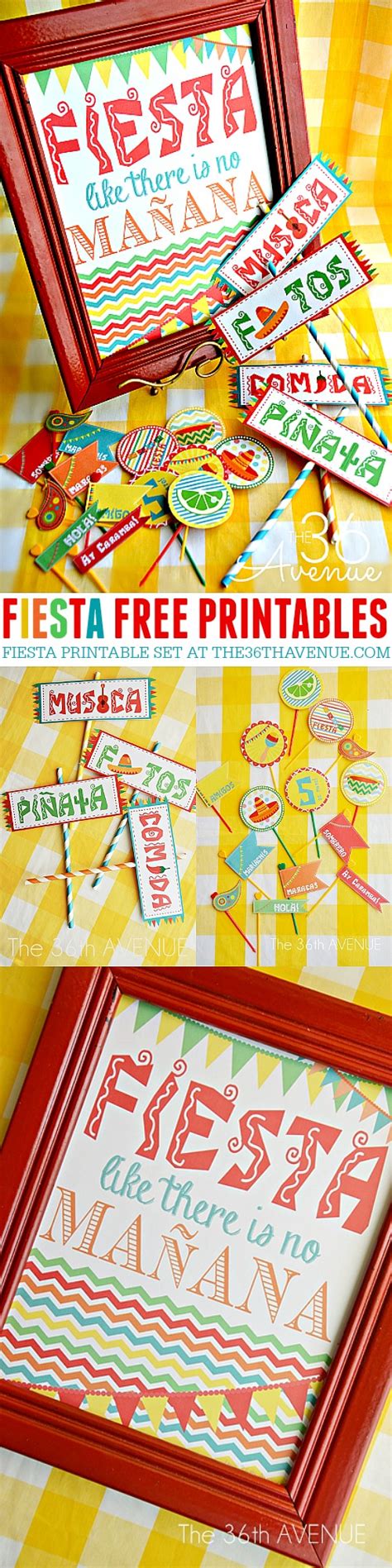 fiesta party kit printable   avenue