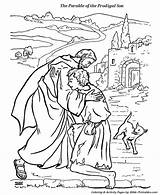 Prodigal Son Coloring Pages Bible Parable Parables Jesus Drawing Printables Kids Sons School Story Luke Sunday Colouring Activities Print Stories sketch template