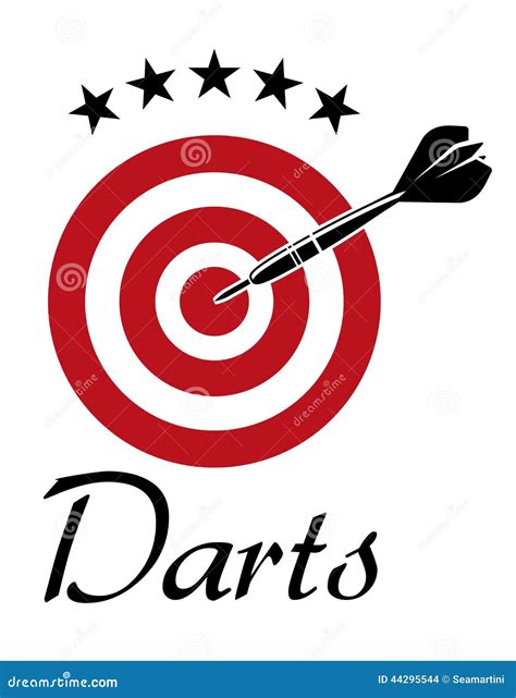 darts sporting emblem stock vector image