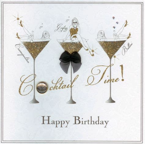 Mojolondon Cocktail Time Birthday Card By Five Dollar Shake