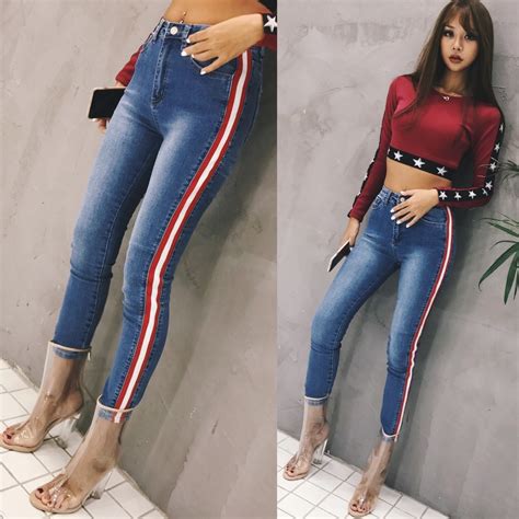 buy sexy stretch skinny jeans chic women