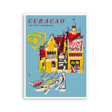 curacao poster etsy nederland