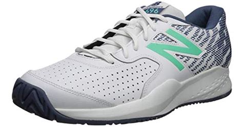 New Balance 696v3 Hard Court Tennis Shoe White Emerald 1