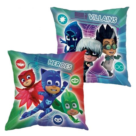 pj masks heroes  villains filled cushion  character brands