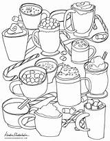 Coloring Hot Cocoa Chocolate Sketch Pages Christmas Drawing Kendra Winter Adult Board Marshmallows December Disney Choose Template sketch template