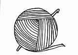 Yarn Crochet Ball Hook Drawing Wool Drawings Knitting Paintingvalley Pixabay Craft sketch template