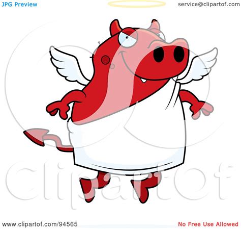 Royalty Free Rf Clipart Illustration Of A Devil Angel By