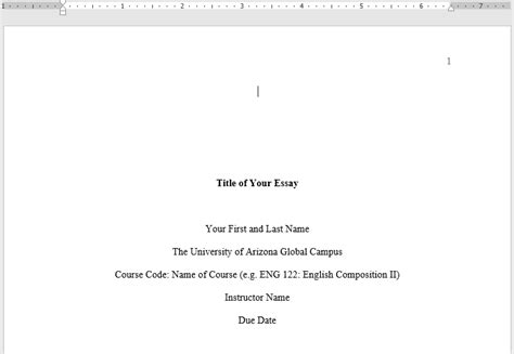 cover page   format  format title page