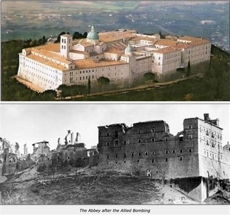 abbey  monte cassino beforeafter ww rlostarchitecture