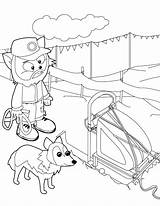 Dog Sled Coloring Pages Handipoints Template Race Winter Husky Getdrawings Drawing Printable Primarygames Printables Cool Cat sketch template
