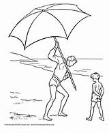Beach Coloring Pages July Umbrella 4th Printable Sheets Clipart Holiday Drawing Go Activity Kids Color Print Library Teens Honkingdonkey Popular sketch template