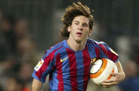 day messi   barcelona  team debut