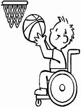 Athlete Disability Coloring Drawing Basketball Pages Niños Para Color Kids Discapacidad Colouring Dibujos Con Ma Sheets Colorear Tablero Seleccionar Wheelchair sketch template